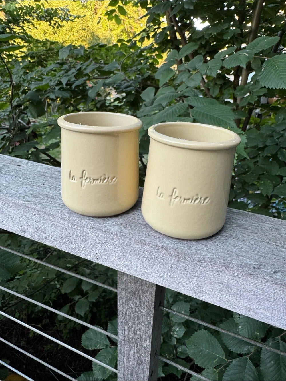 La Fermiere Pastel Yellow limited edition summer 2026 ceramic jars set of 2